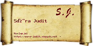 Séra Judit névjegykártya