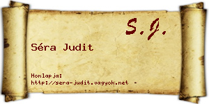 Séra Judit névjegykártya